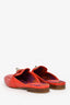 Hermès Red Leather 'Kelly' Mule Size 36