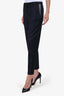 Fabiana Filippi Navy Wool Monili Pocket Detail Slim-Fit Trousers Size XS