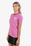 Louis Vuitton Pink/Purple Monogram Silk Blend SS Top Size S