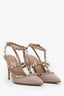 Valentino Nude Patent Leather Rockstud Cage Heels Size 37.5