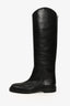 Jil Sander Black Leather Riding Boots Size 39.5