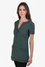 Pre-loved Chanel™ Green Cotton Short Sleeve Raw Edge Tunic Size 36