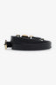 Versace Black Leather Medusa Slim Belt Size 32 80