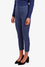 Max Mara Blue Straight Leg Trousers Size 4