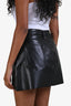 Frame Black Recycled Leather Mini Skirt Size 27