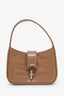 Anine Bing Brown Embossed Leather Top Handle Bag