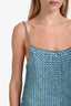 Retrofête Blue Crystal 'Leona' Tank Mini Dress Size S
