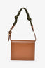 Miu Miu Brown Leather Compact Wallet On Strap