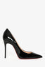 Christian Louboutin Black Patent Leather Kate 100 Heels Size 36.5