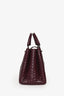Bottega Veneta Burgundy Leather Intrecciato 'Roma' Top Handle Bag With Strap