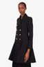 Gucci Black Double Breasted Fit And Flare Coat Size 38