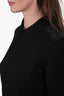 Burberry Black/Green Nova Check Shoulder Trim Sweater Size L