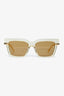 Bottega Veneta Transparent Brown Tinted Square Sunglasses