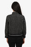 Moncler Black/White Lace Fiadone Cropped Bomber Jacket Size 2
