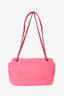 Pre-loved Chanel™ 2019 Neon Pink Terry Cloth Coco Beach Small Flap Bag SHW