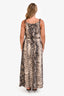 Acne Studios Python Print Maxi Wrap Slip Dress Size 38