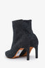 Givenchy Black Glitter Leather Trim Sock Boots Size 39