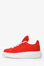 Alexander McQueen Red Knitted Oversized Sneakers Size 37.5