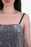 Maje Silver Sequins Crop Top Size 2