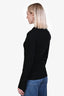 Frame Black Ribbed Slim Cardigan Size S