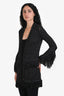 Missoni Black Knit Fringe Cardigan Size 38