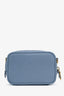 Prada Blue Saffiano Leather Camera Bag With Strap