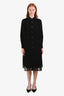 Comme des Garcons Black Chiffon Switching Shirt Midi Dress Size M