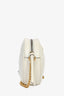 Gucci White Leather Marmont Round Mini Shoulder Bag