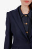 Stella McCartney Navy Wool Single Button Blazer Size 40
