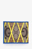 Gucci Brown/Blue GG Rhombus Printed Bi Fold Wallet