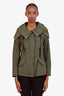 Moncler Green Nylon Utility Jacket Size 0