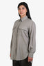 Erika Cavallini Grey Wool Patch Pocket Shirt Size 48