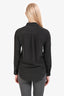 Equipment Black Silk Long Sleeve Button Down Top Size S