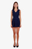 M Missioni Navy Virgin Wool Mini Dress Size 44