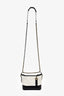 Pre-Loved Chanel™ White/Black Aged Leather Small Gabrielle Crossbody