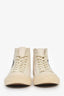 Louis Vuitton Cream Canvas Logo High Tops Size 6 Men's