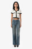Reformation Blue Denim Front Pocket High Rise Wide Leg 'Alyssa' Jean Size 25