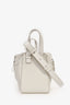 Loewe White Grained Leather Compact 'Hammock' Bag