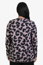 Saint Laurent Pink Mohair Blend Heart Print Cardigan Size XS