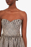 Balmain Black Short Sleeve Knit Mini Dress Size 46