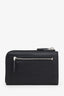 Prada Black Pebbled Calfskin Zip Card Case