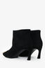 Roger Vivier Black Sueded Leather Buckle Embellished Ankle Boots Size 36.5