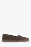 Brunello Cucinelli Brown Suede Maryjane Espadrilles Size 39