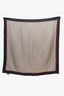 Gucci Beige/Black GG Silk Monogram Scarf