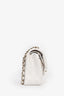 Pre-loved Chanel™ White Caviar Leather Small Classic Double Flap GHW