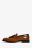 Max Mara Brown Leather Tasselled Loafers Size 38.5
