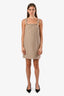 Balenciaga Brown Wool Houndstooth Sleeveless Mini Dress Size 36