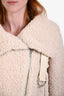 Tularosa Cream Faux Shearling 'Bailey' Moto Jacket Size XS