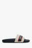 Gucci Black/White Rubber Logo Slides Size 36