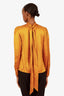 Saint Laurent Yellow Silk Monogram Blouse Size 34